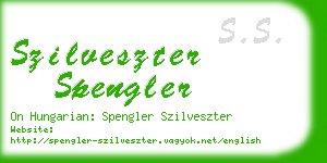 szilveszter spengler business card